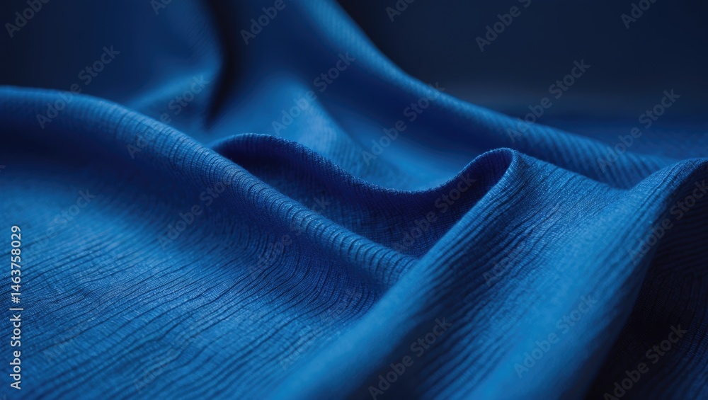 Poster macro view of woven fabric texture on a mat with light reflection creating a subtle glow