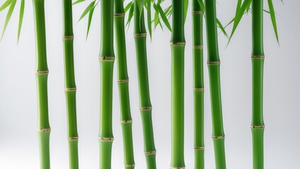 Obraz premium Isolated decorative bamboo plant stems against background