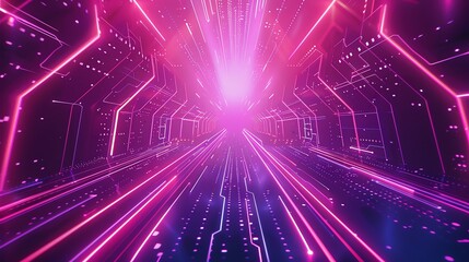 Futuristic digital circuit background with glowing neon tech lines, perfect for technology, innovation, and sci-fi themed projects or presentations.