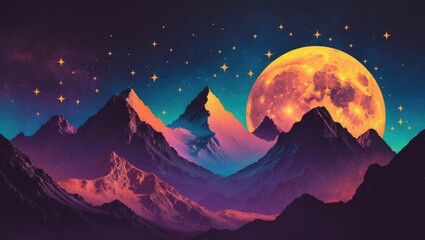 Night sky filled with small stars and cosmic elements