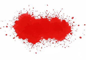 Abstract Watercolor Red Splash Stain Blot Paint Ink Background