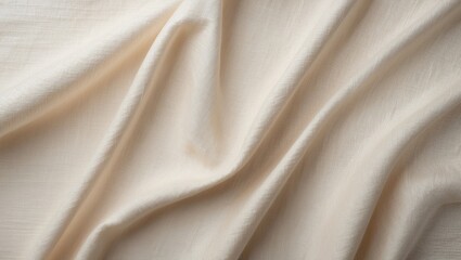 Blended cotton silk textile in light beige and cream for background