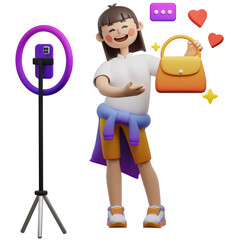 Female Host Live Shopping Event