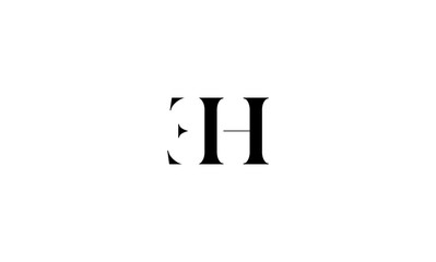 EH initial letter, monogram logo