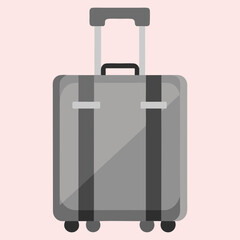 Travel crew soft sided luggage vector art illustration