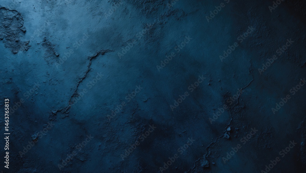Poster elegant navy-colored dark concrete backdrop with rough textures and uneven surface patterns