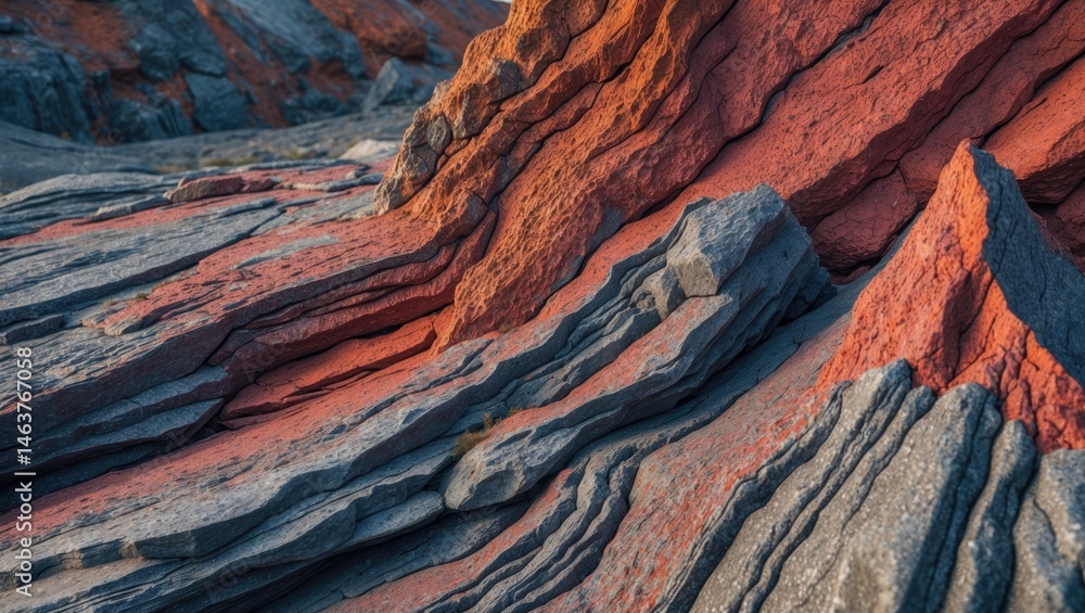 Poster colorful basalt mountain texture backdrop with abstract patterns and rough surface details for summe