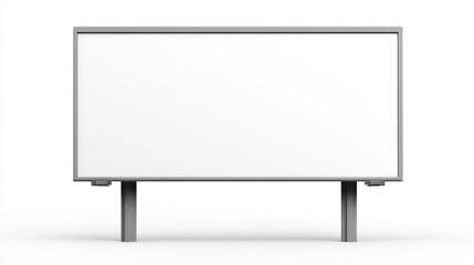 Obraz premium Blank billboard sign mockup isolated white background