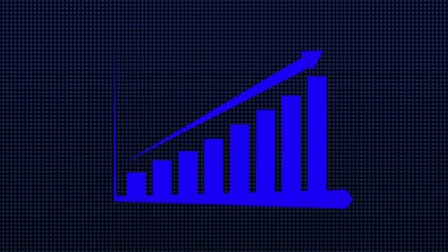 Graph chart downtrend symbol graph - success. colored diagram. Graph showing rising arrow. Success arrow growth.