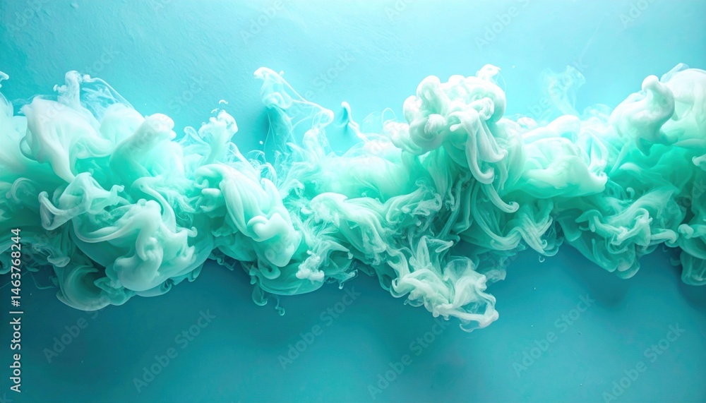Poster swirling aqua colorful abstract art studio digital creation tranquil environment close-up view visua