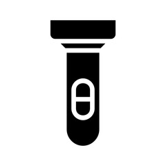 Minimalist depiction of laboratory test tube for clinical analysis and research