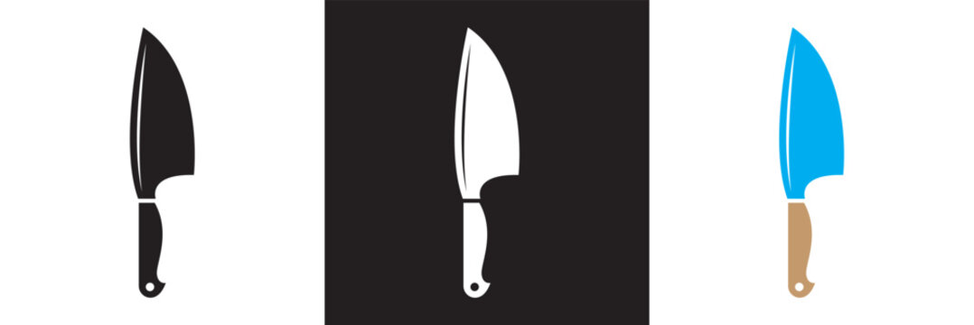 Kitchen knives icon. Vector for websites, mobile interfaces, presentations, banner, visual branding etc. Vector illustration. isolated on white and black background. EPS 10 