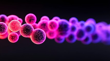 Colorful abstract representation of cells in motion.