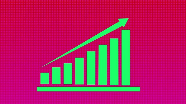 Graph chart downtrend symbol graph - success. colored diagram. Graph showing rising arrow. Success arrow growth.