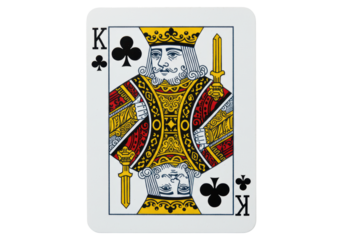 Isolated King of Clubs Playing Card Isolated on White