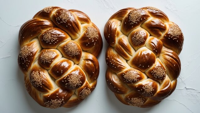 Freshly baked challah for Shabbat