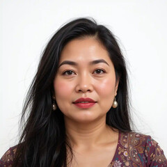 asain beauty woman wearing red lip