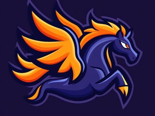 Fiery Pegasus in Motion