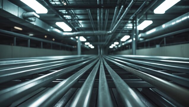 Overhead HVAC and Electrical Systems in Ceiling Construction