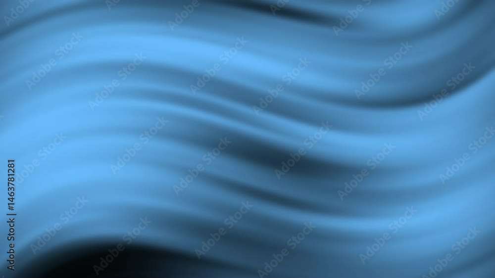 Poster soft blue abstract waves flow smoothly across a blurred background, creating a calming and modern te