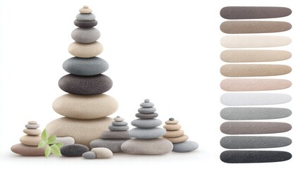 Fototapeta premium Serene Stacked Stones for Tranquil Home Decor and Wellness Spaces
