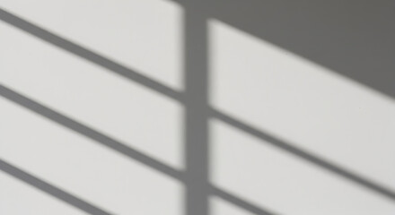 Abstract White Wall with Shadow Pattern for Background Interior Design