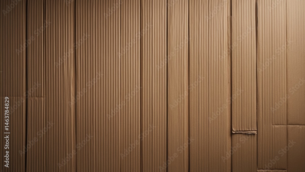 Poster patterned brown cardboard sheet with recycled paper box texture serving as an abstract background fo
