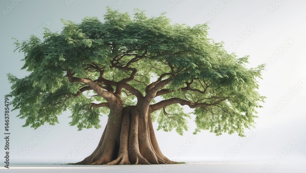 Poster decorative bodhi tree in high resolution, isolated on white background for web and print use