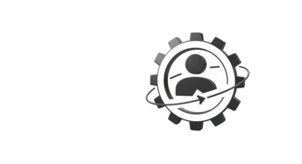 Isolated 3D Illustration of User Rotation in Gear