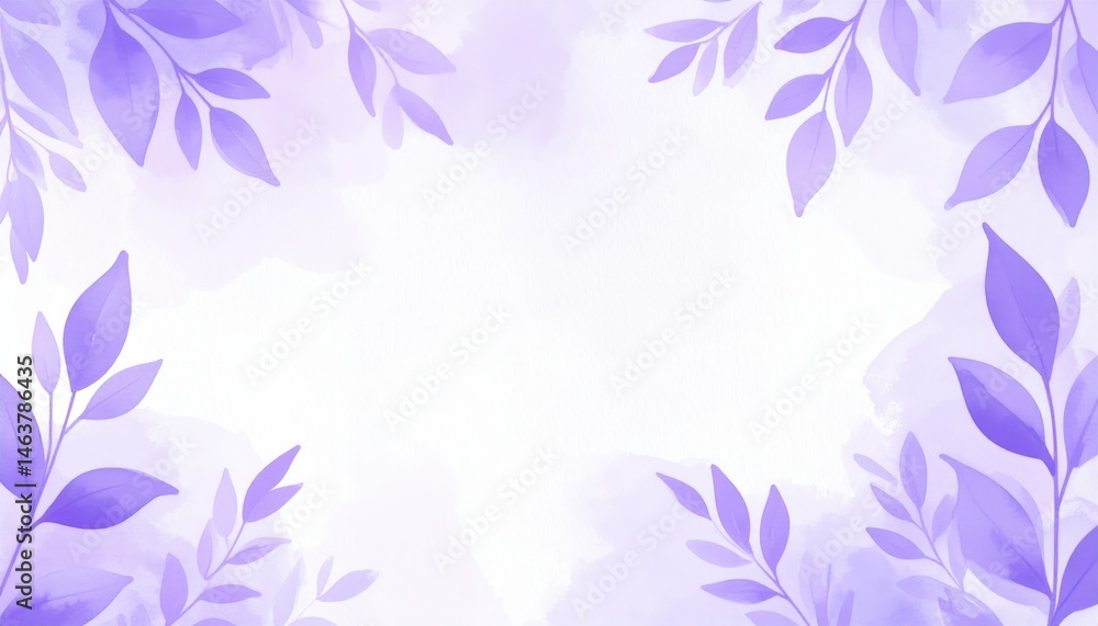 Poster artistic leaf patterns nature digital background soft colors abstract serenity