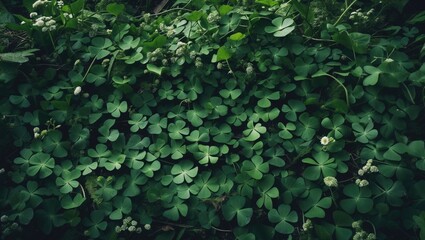 Forest Floor Covered with Clover and Sorrel