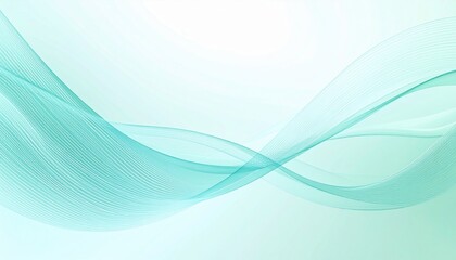 Flowing waves of light abstract digital art calm environment soft color palette artistic viewpoint modern design concept