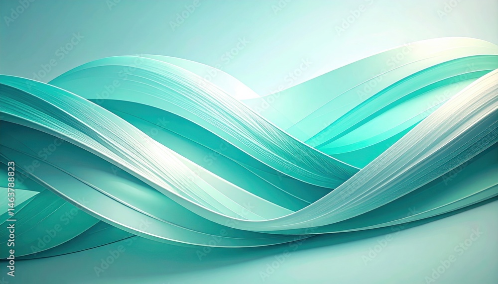 Poster dynamic flowing waves design digital art abstract studio setting aesthetic perspective visual fluidi