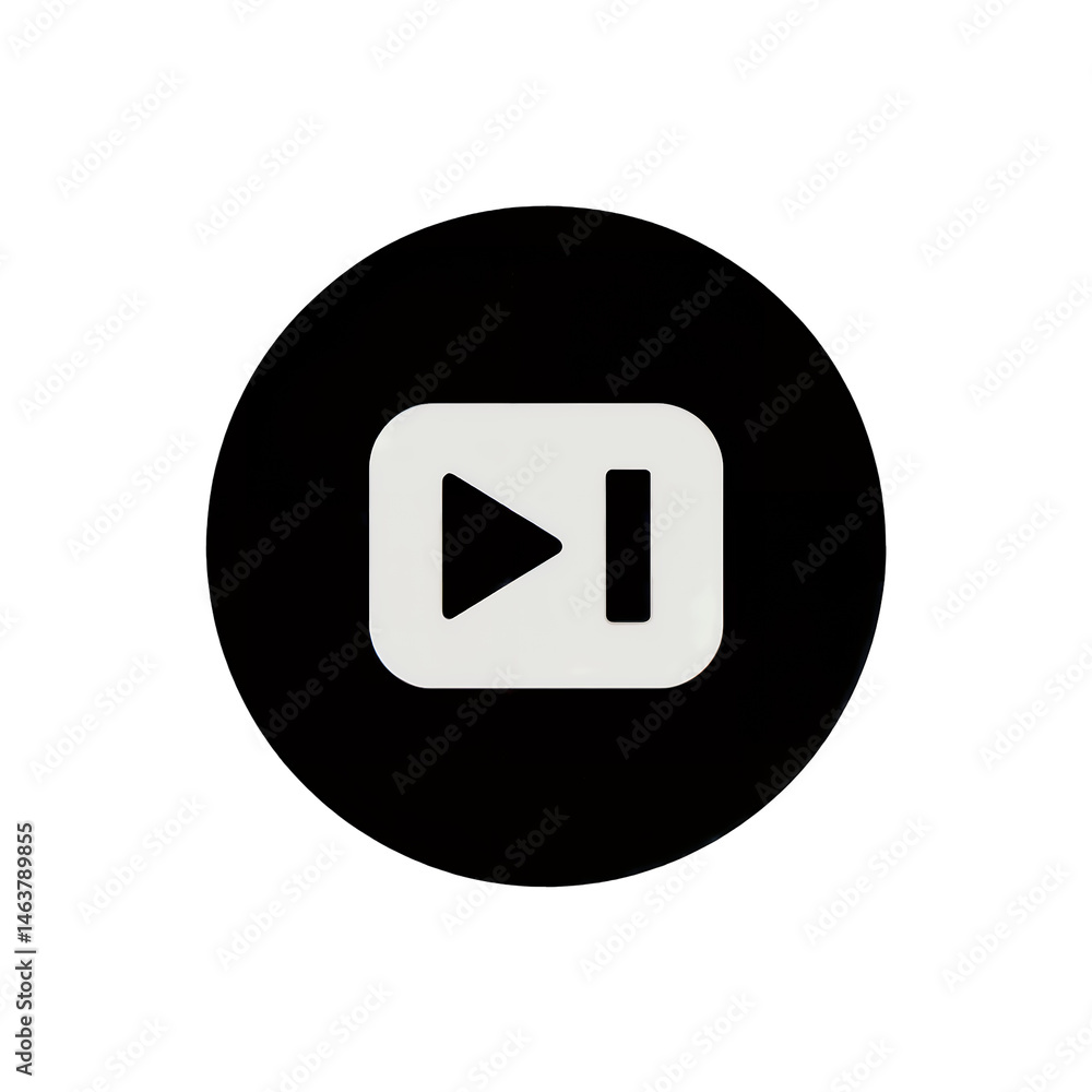 Poster white pause button icon against transparent background, concept for user interface design and app de