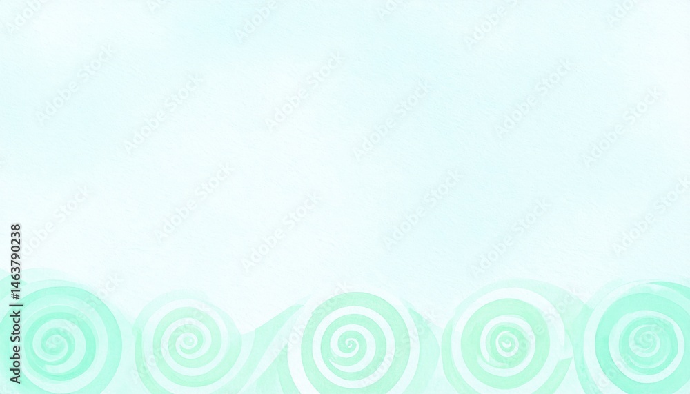 Poster swirling patterns of mint green and white abstract digital art soft background tranquil environment 