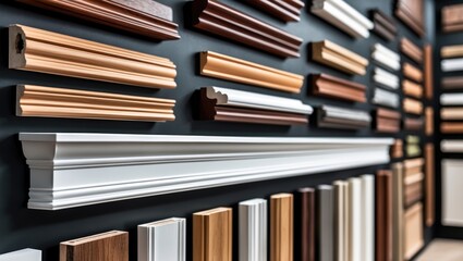 Set up molding and skirting board with a background