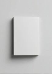 Simple white book cover minimalistic design empty and blank in neutral background