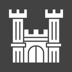 Castle icon vector image. Suitable for mobile apps, web apps and print media.