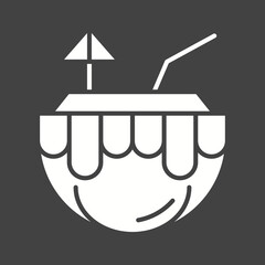 Coconut icon vector image. Suitable for mobile apps, web apps and print media.