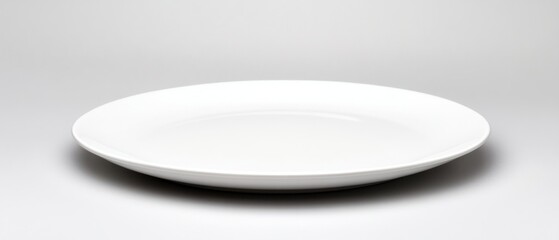 White dinner plate minimalist design empty clean studio shot