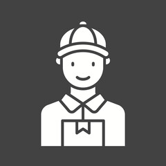 Delivery Man icon vector image. Suitable for mobile apps, web apps and print media.