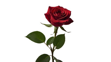 red rose isolated on white