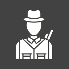 Hunter icon vector image. Suitable for mobile apps, web apps and print media.