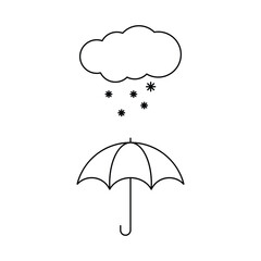 umbrella with snowflakes