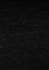 Black Brick Wall Background Abstract Texture With Rough Surface Exterior