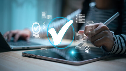 Conceptual image representing a digital data management system, network, or cloud computing service, with holographic documents and a folder displayed above a hand.