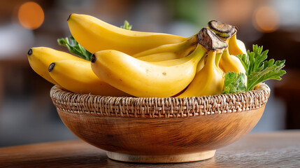 Bananas galore A bountiful basket of yellow fruit