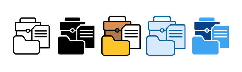 Portfolio Icon Set Multiple Style Collection
