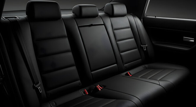 Black Leather Car Interior Seat Photo Of Modern Vehicle Comfort Design