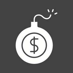 Money Bomb icon vector image. Suitable for mobile apps, web apps and print media.